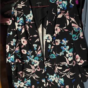 Lane Bryant Women's Black Floral Blazer
